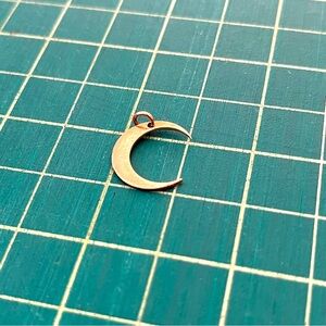 Gold Crescent Moon Pendant